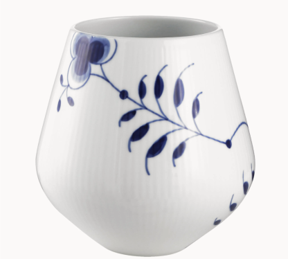 OUTLET Royal Copenhagen Blå Mega Riflet Vase H15 cm